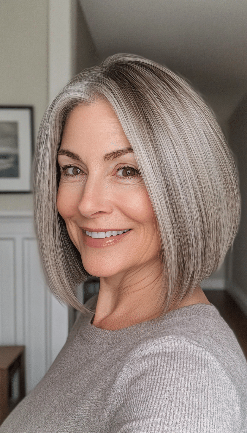 21. Wispy Bob in Ash Brown (Bob Hairstyles For Women Over 60) - Bob Hairstyles For Women Over 60