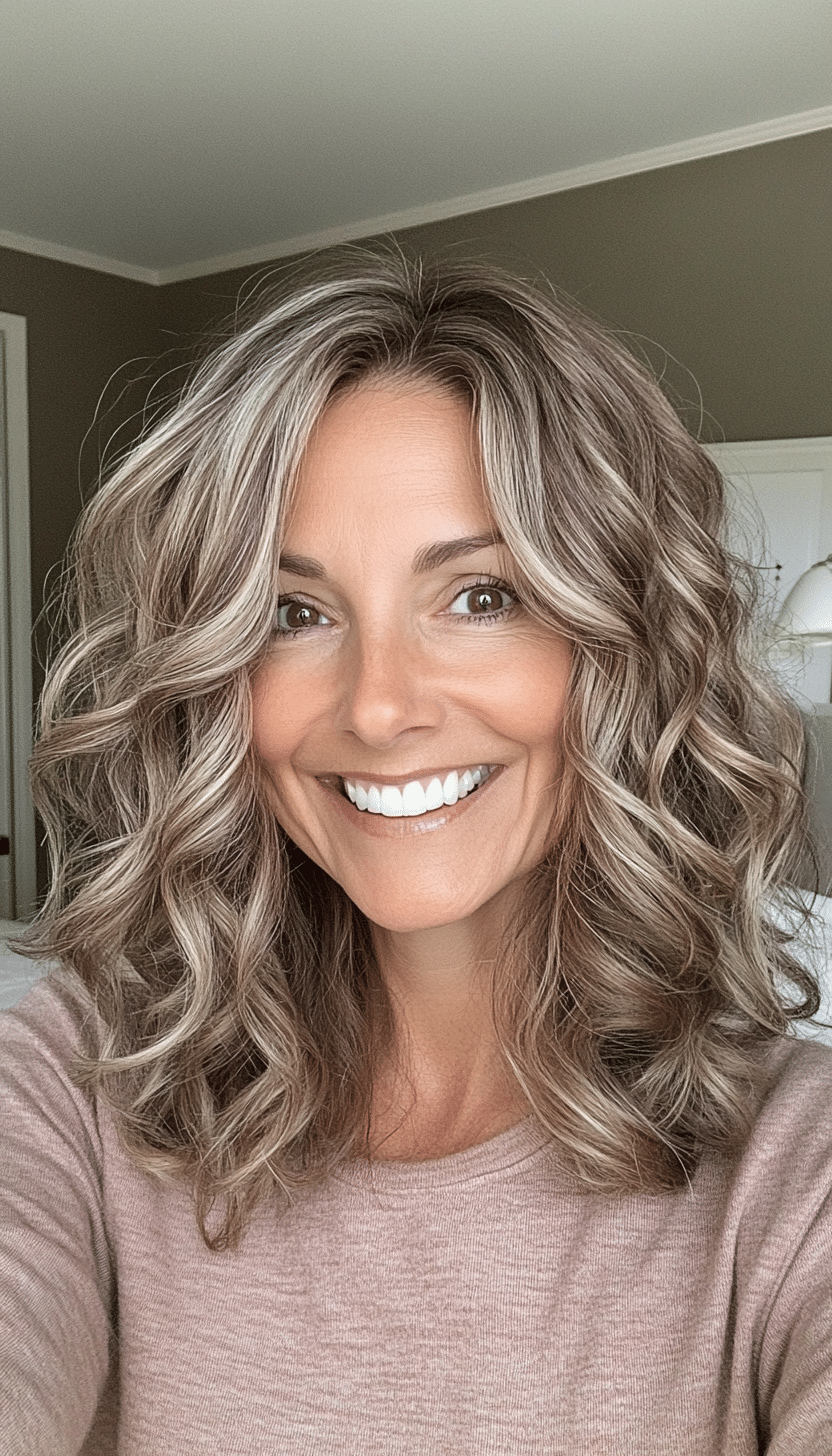 14. Shoulder-Length Soft Waves in Light Ash Brown (Curly Hairstyles For Women Over 40) - Curly Hairstyles For Women Over 40
