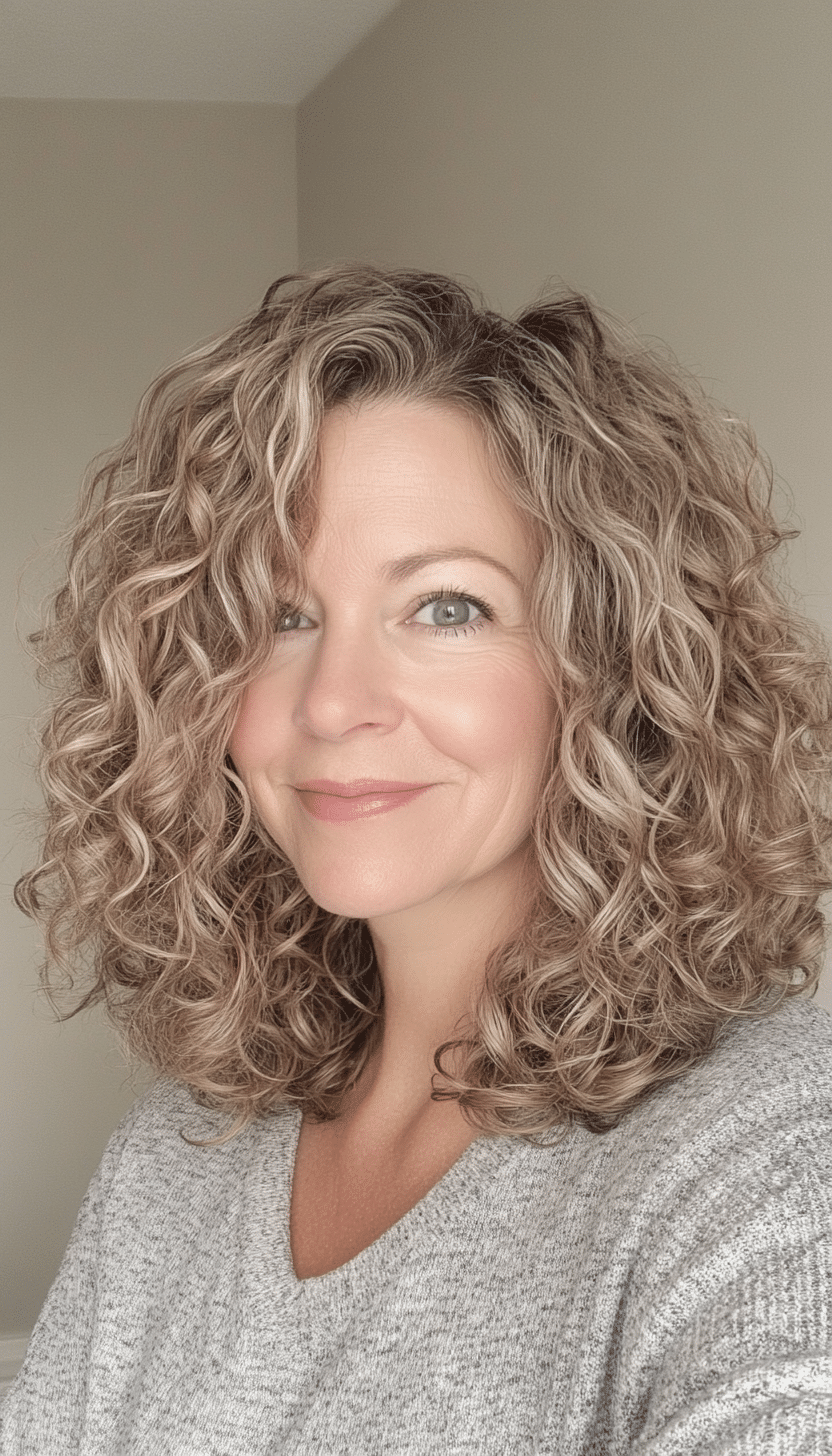 22. Defined Shoulder-Length Curls in Ash Blonde (Curly Hairstyles For Women Over 40) - Curly Hairstyles For Women Over 40