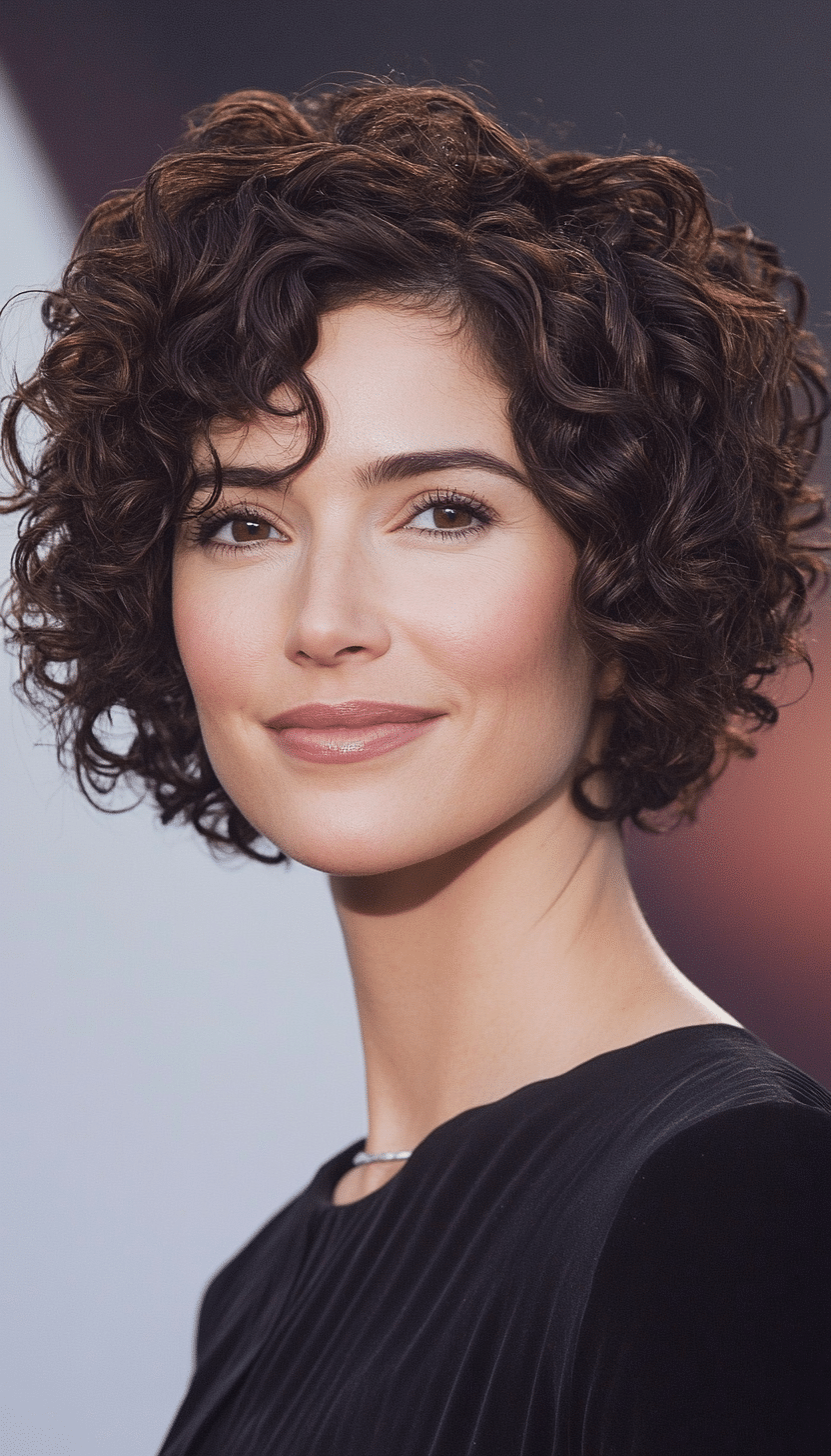 24. Tightly Coiled Curly Pixie in Espresso Brown (Curly Hairstyles For Women Over 40) - Curly Hairstyles For Women Over 40