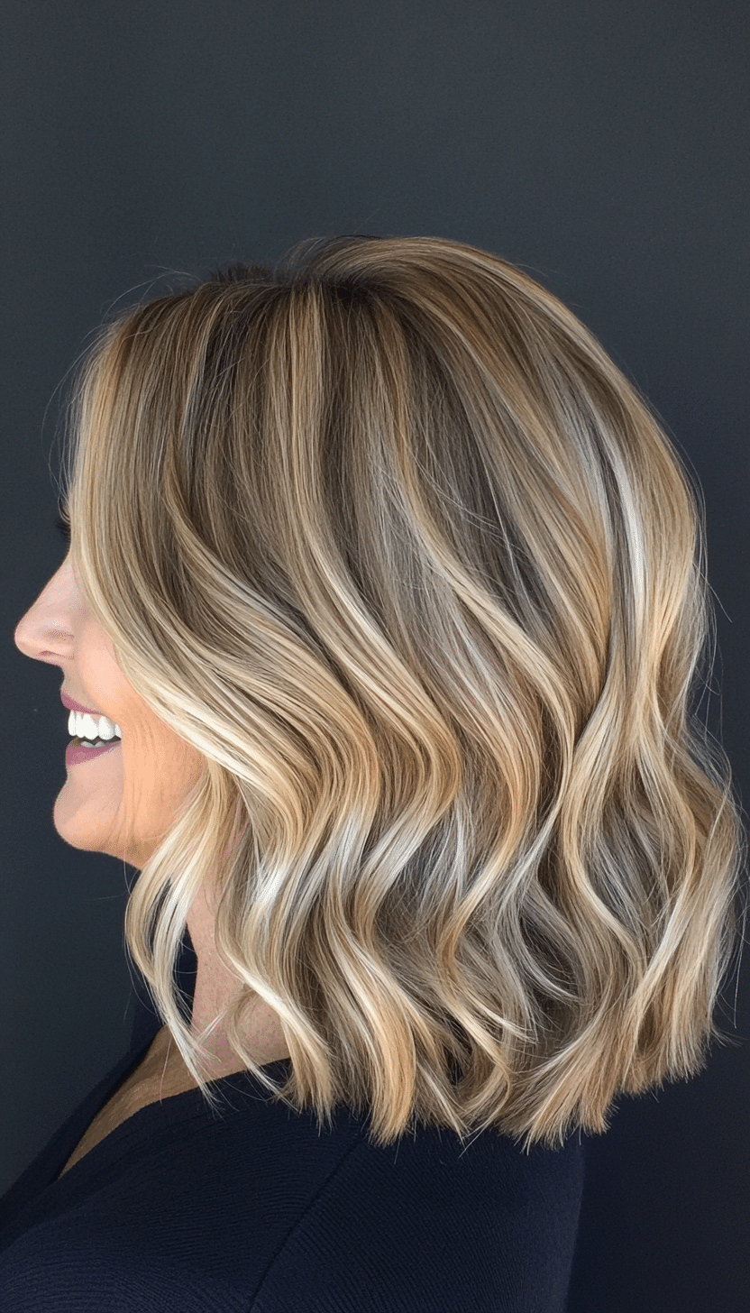 3. Wavy Lob in Sandy Blonde (Hairstyles For Women Over 70) - Hairstyles For Women Over 70