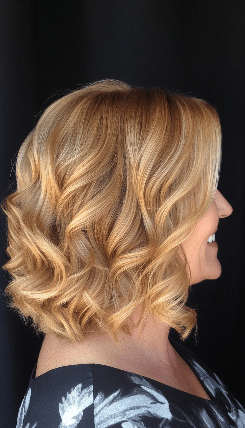 5. Curled Bob in Golden Blonde (Hairstyles For Women Over 70) - Hairstyles For Women Over 70