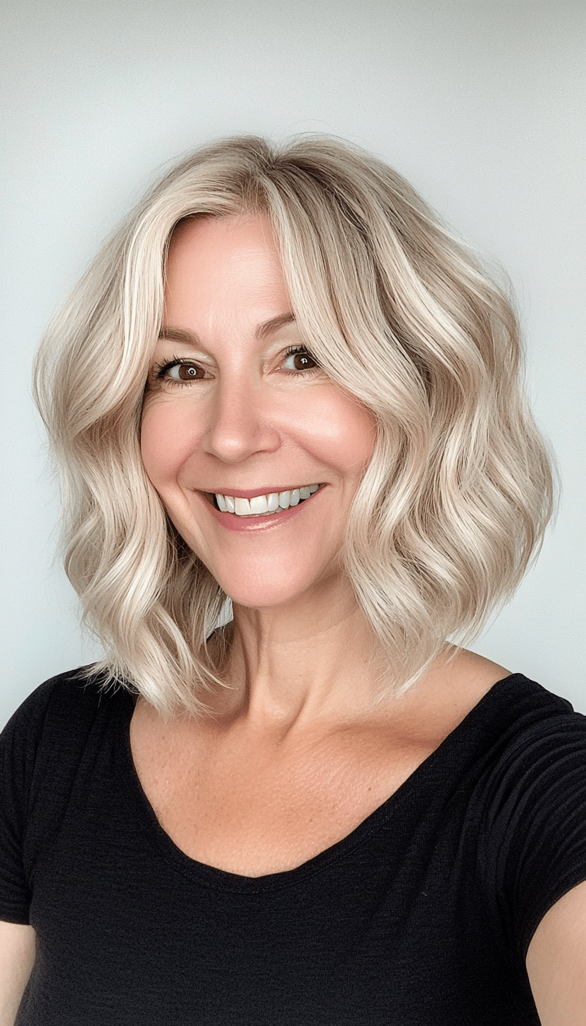 18. Chin-Length Soft Waves in Light Ash Blonde (Hairstyles For Women Over 70) - Hairstyles For Women Over 70