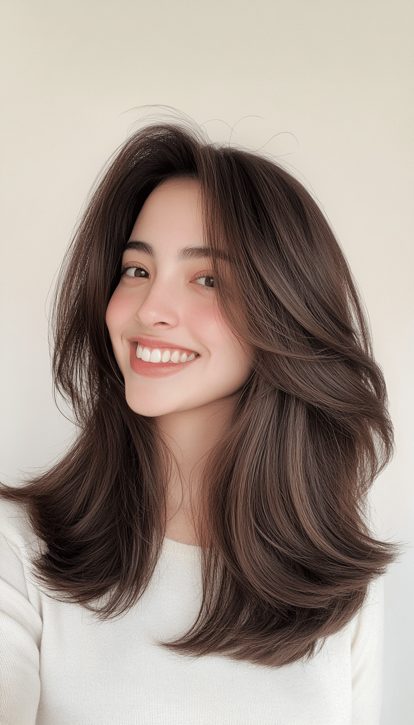 5. Wispy Layers with Dark Mocha Brown (Medium Layered Haircuts) - Medium Layered Haircuts