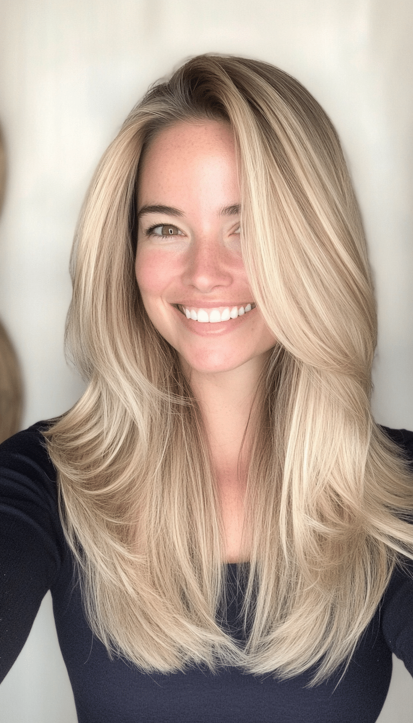 11. Airy Layered Cut with Light Ash Blonde (Medium Layered Haircuts) - Medium Layered Haircuts