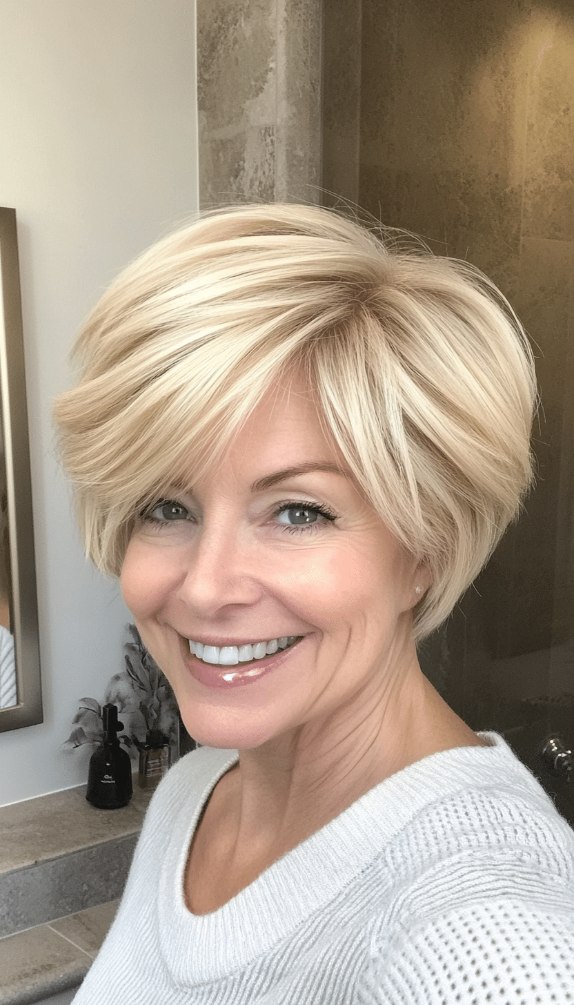 4. Textured Tapered Cut in Honey Blonde (Short Feathered Haircuts For Older Woman) - Short Feathered Haircuts For Older Woman