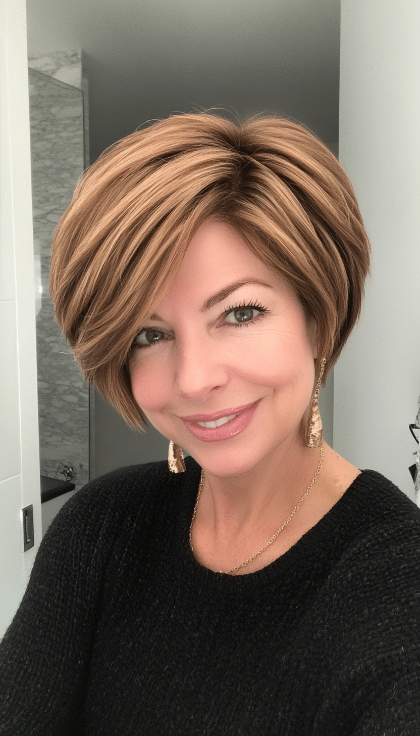 27. Elegant Pixie Bob in Soft Maple Brown (Short Hairstyles For Women Over 40) - Short Hairstyles For Women Over 40