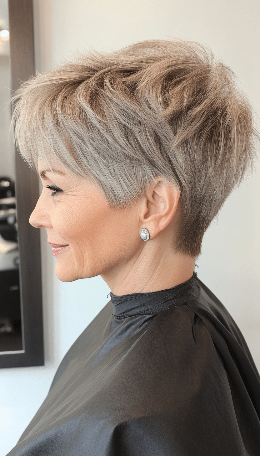 27. Shaggy Pixie with Layers in Light Ash Brown (Layered Haircuts For Older Women) - Layered Haircuts For Older Women