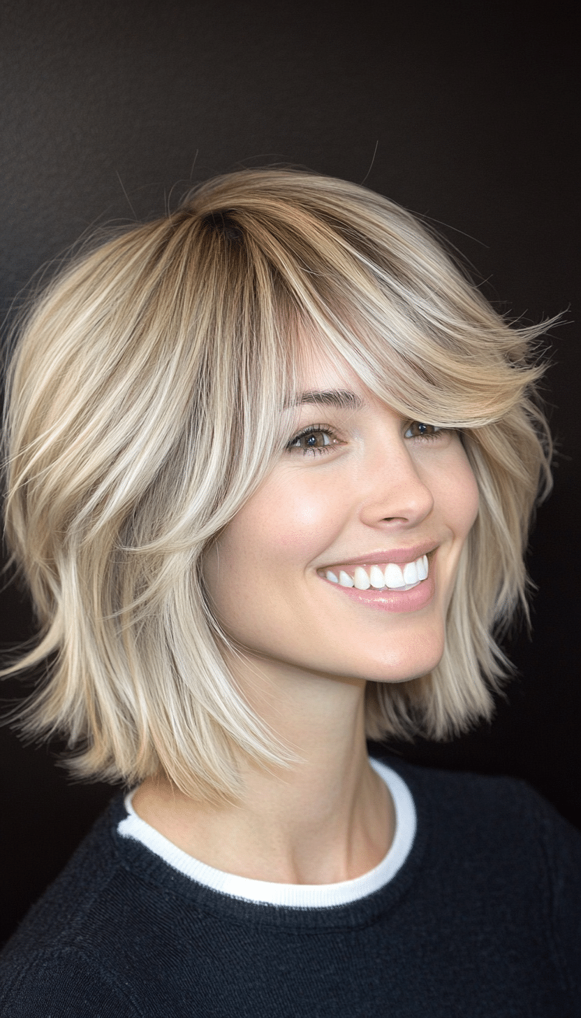 3. Wispy Ash Blonde Bob (Shaggy Bob Hairstyles For Fine Hair) - Shaggy Bob Hairstyles For Fine Hair