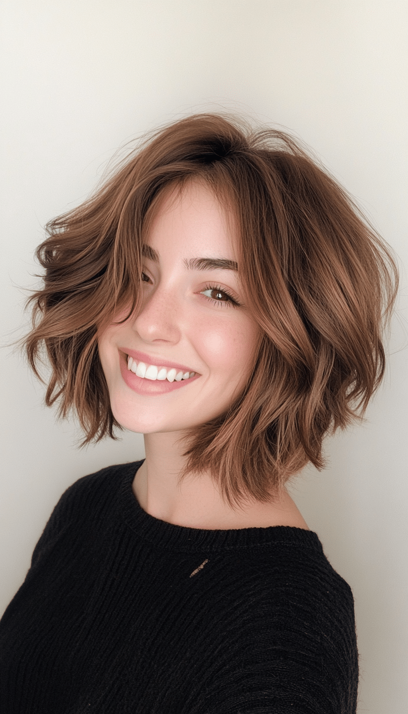 4. Soft Mocha Layered Shag (Shaggy Bob Hairstyles For Fine Hair) - Shaggy Bob Hairstyles For Fine Hair