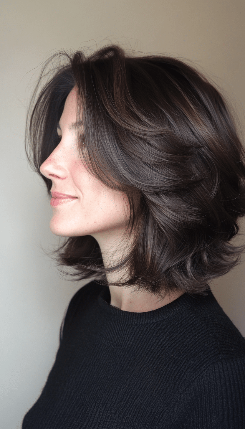 7. Undone Dark Chocolate Bob (Shaggy Bob Hairstyles For Fine Hair) - Shaggy Bob Hairstyles For Fine Hair