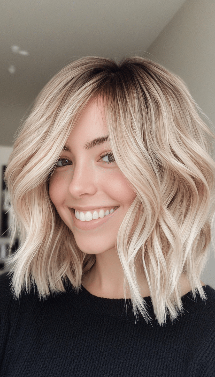 13. Buttery Blonde Wavy Bob (Shaggy Bob Hairstyles For Fine Hair) - Shaggy Bob Hairstyles For Fine Hair