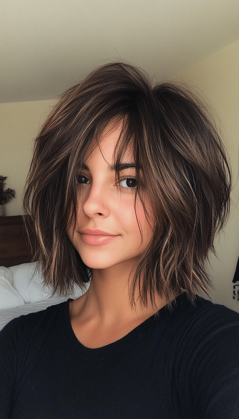 18. Cool Mocha-Tinted Bob (Shaggy Bob Hairstyles For Fine Hair) - Shaggy Bob Hairstyles For Fine Hair