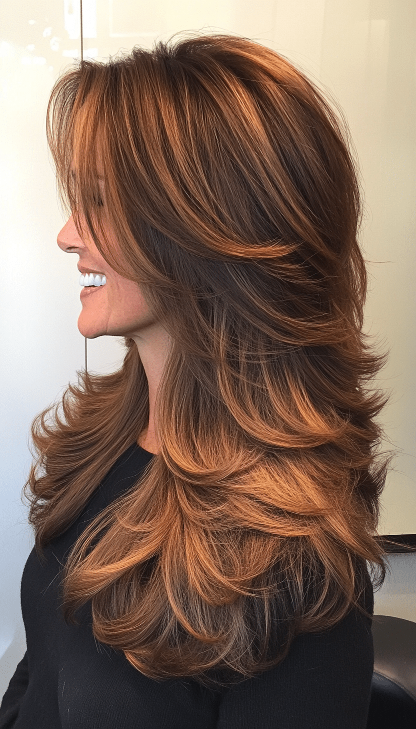 25. Loose and Lush Long Shag in Warm Mocha Brown (Shaggy Haircuts For Women Over 50) - Shaggy Haircuts For Women Over 50
