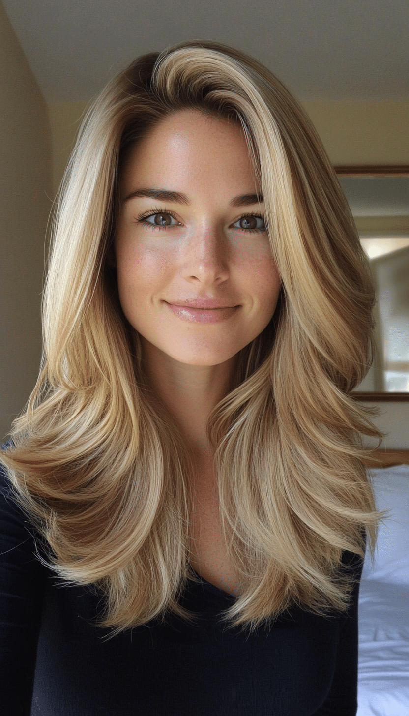 4. Shoulder-Length Soft Layers in Honey Blonde (Layered Hairstyles For Thin Hair) - Layered Hairstyles For Thin Hair