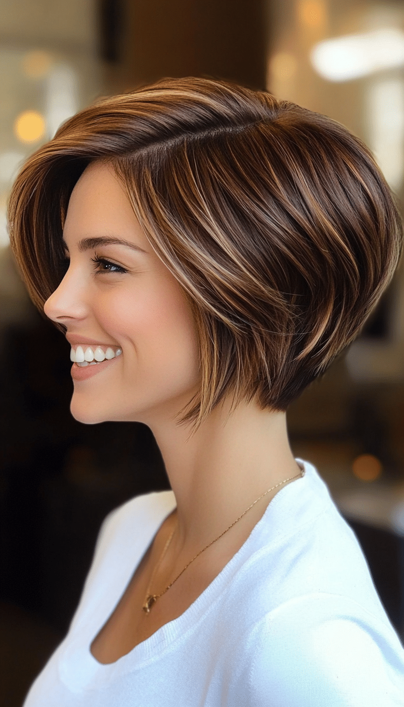 6. Side-Swept Pixie Bob in Caramel Brown (Pixie Bob Haircut Ideas) - Pixie Bob Haircut Ideas