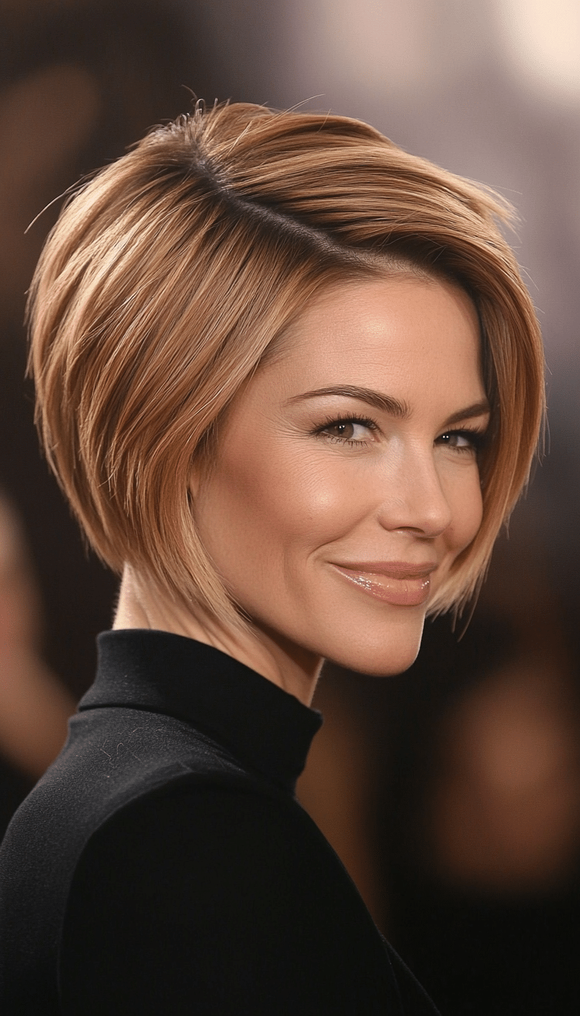 7. Sleek Angled Pixie Bob in Honey Blonde (Pixie Bob Haircut Ideas) - Pixie Bob Haircut Ideas
