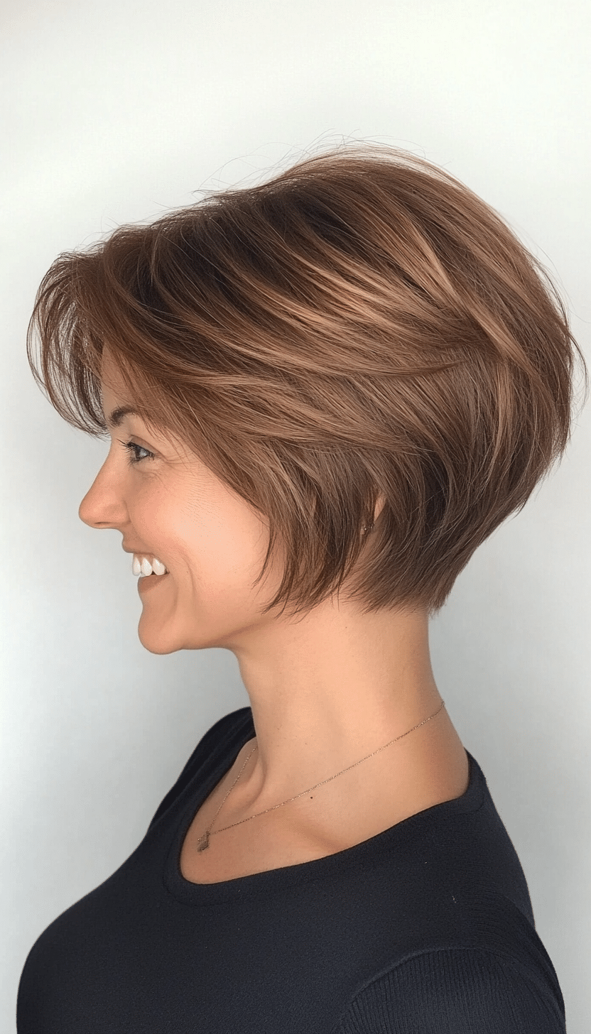 22. Softly Blended Pixie Bob in Cool Brown (Pixie Bob Haircut Ideas) - Pixie Bob Haircut Ideas