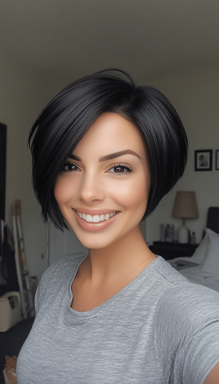 25. Short and Sleek Pixie Bob in Midnight Black (Pixie Bob Haircut Ideas) - Pixie Bob Haircut Ideas