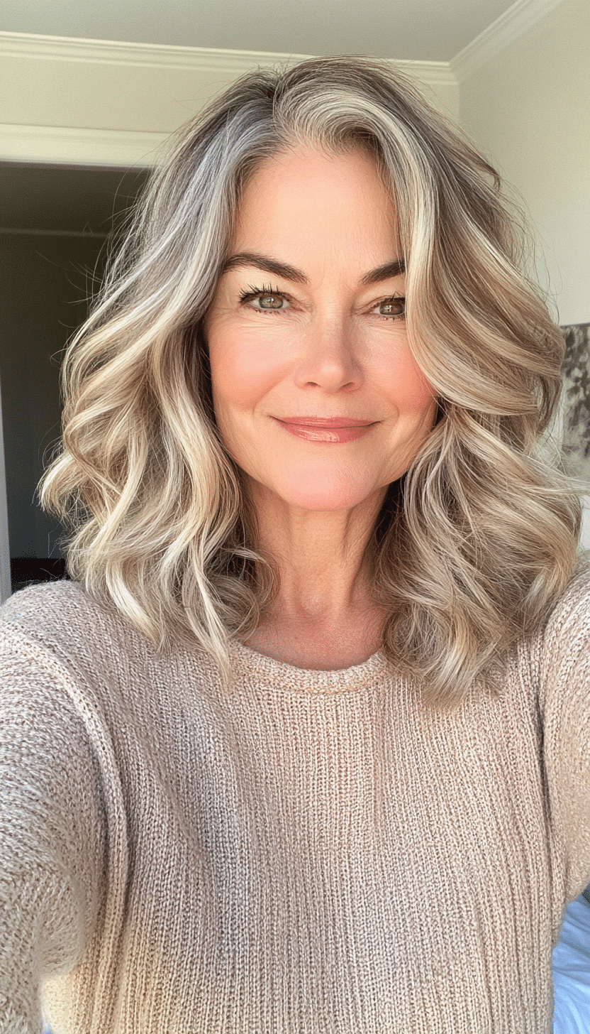 4. Wavy Shoulder-Length Cut in Soft Honey Blonde (Great Hairstyles For Women Over 60) - Great Hairstyles For Women Over 60