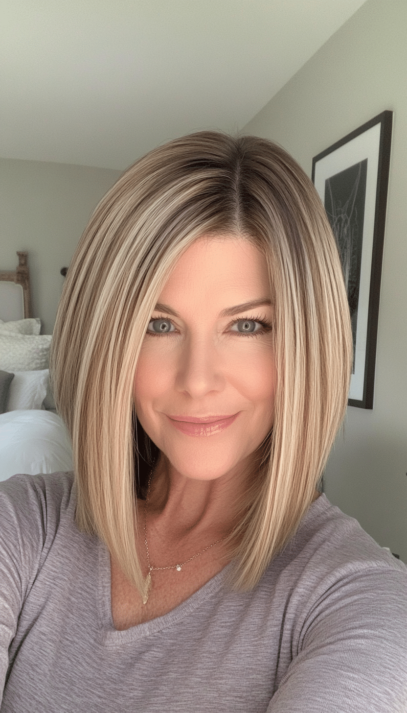 12. Shoulder-Length Blunt Cut in Medium Golden Blonde (Great Hairstyles For Women Over 60) - Great Hairstyles For Women Over 60