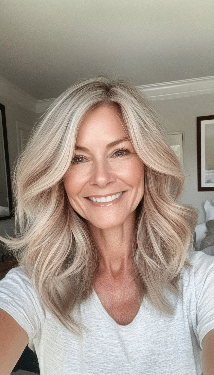 18. Wavy Lob in Sandy Blonde (Great Hairstyles For Women Over 60) - Great Hairstyles For Women Over 60