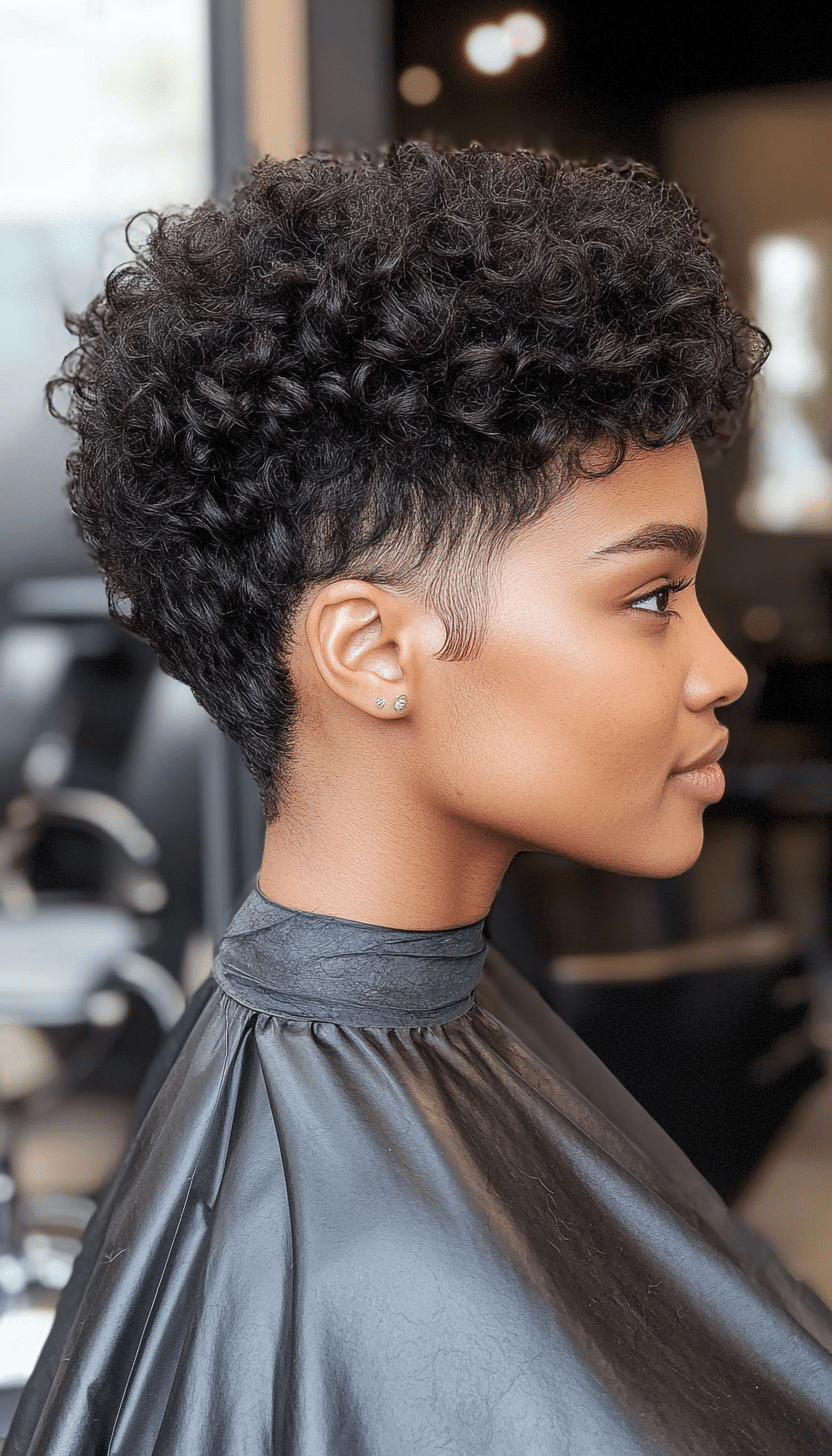 21. Tapered Afro in Espresso Brown (Short Hairstyles For Thick Hair) - Short Hairstyles For Thick Hair