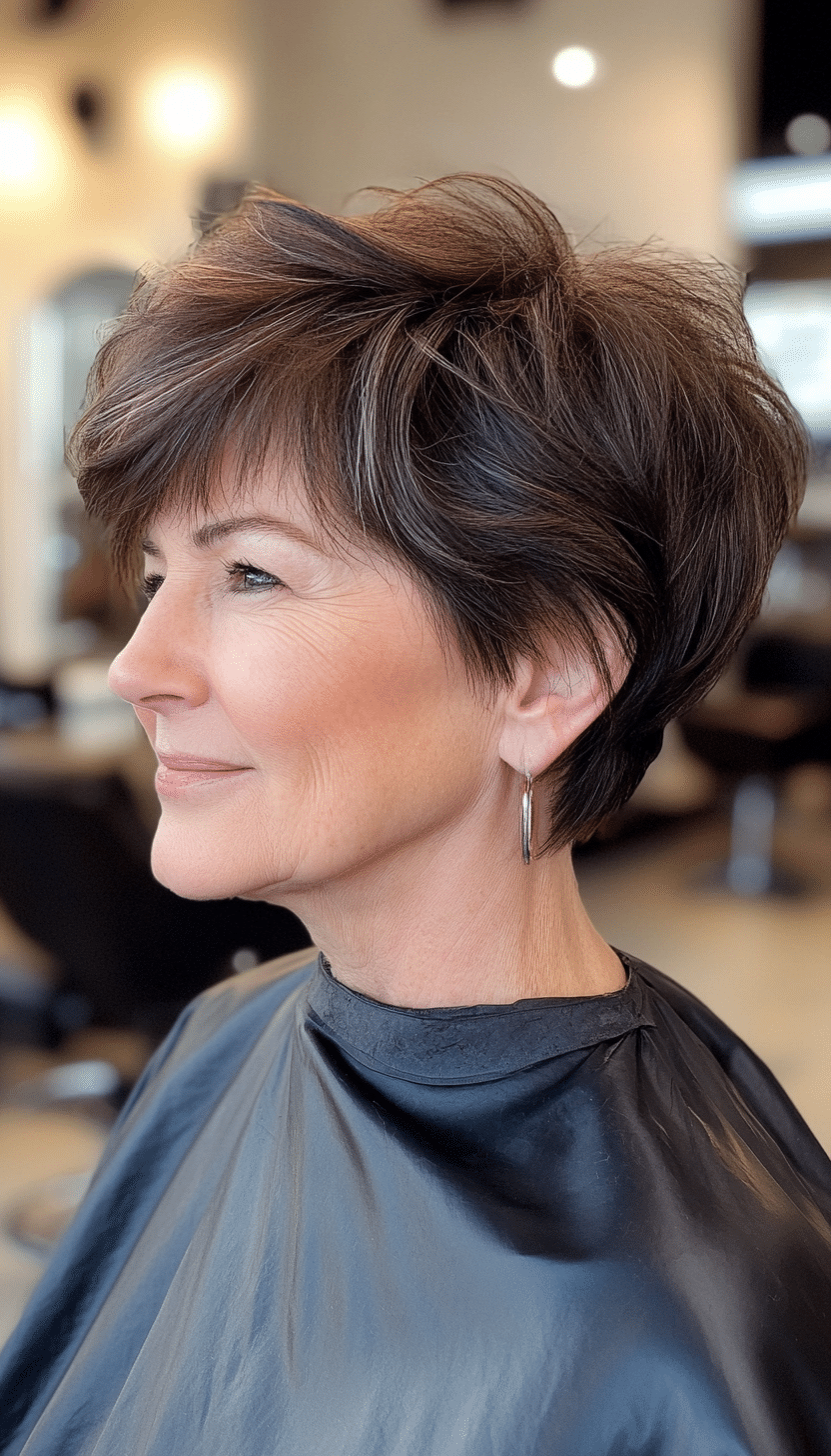 22. Espresso Short Crop with Precision Layers (Senior Haircuts For Older Women) - Senior Haircuts For Older Women