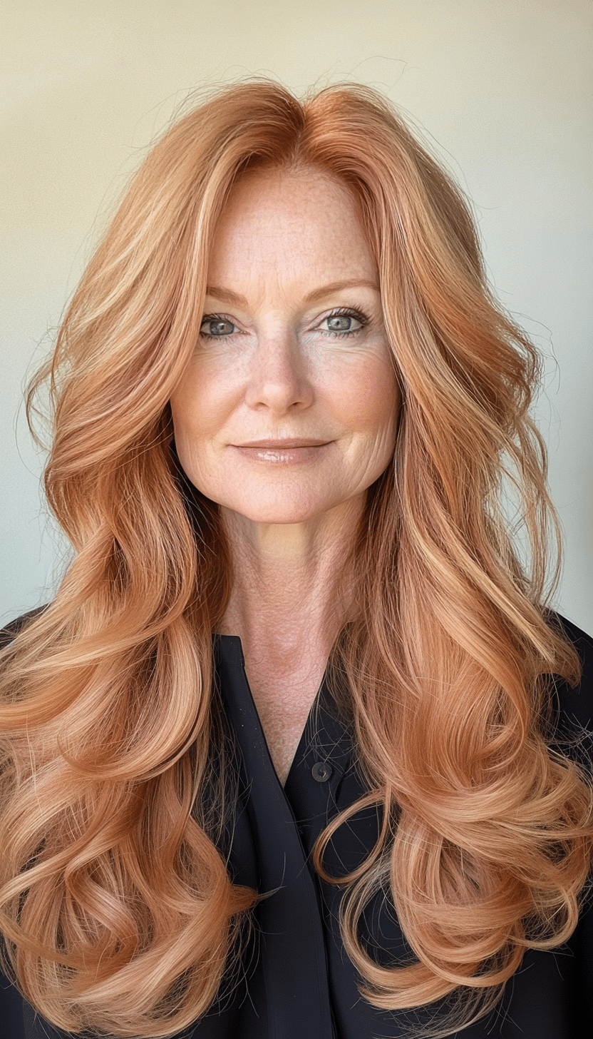 23. Strawberry Blonde Boho Layers (Long Haircuts For Older Women) - Long Haircuts For Older Women