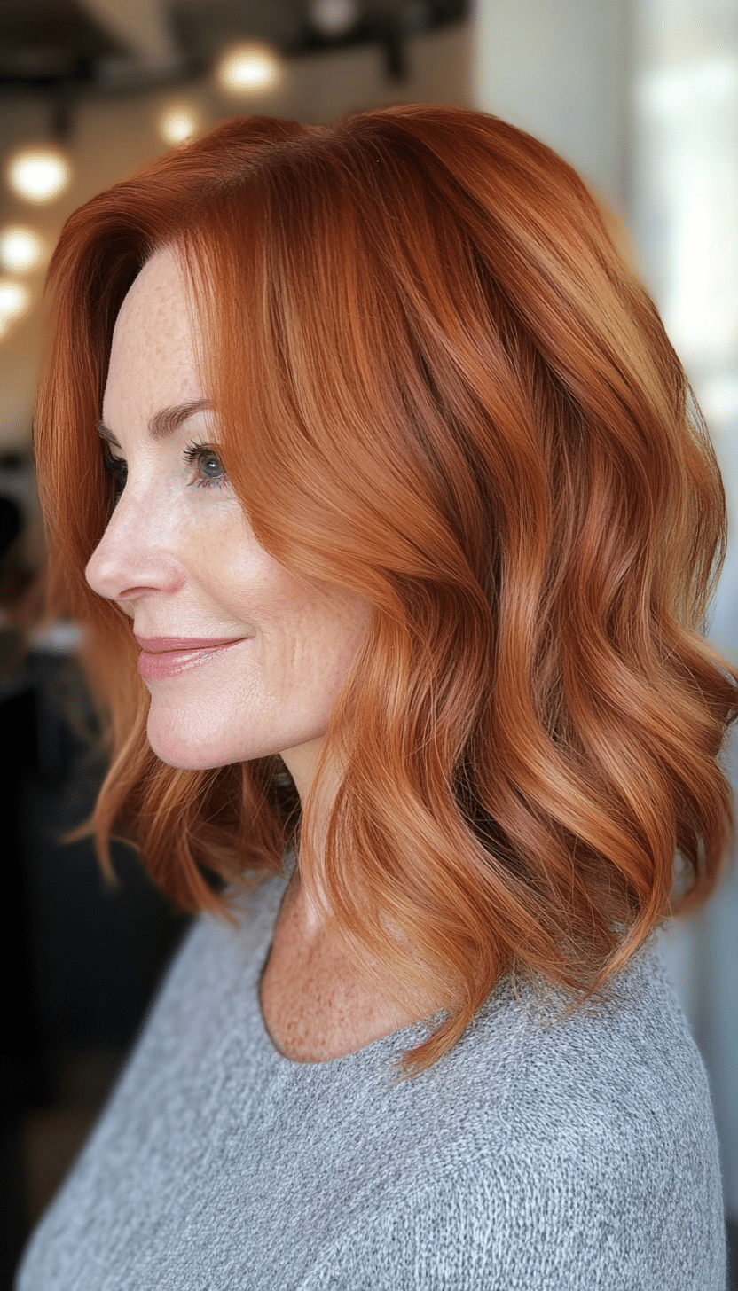 9. Curled Ends in Light Auburn (Hairstyles For Older Women With Thin Hair) - Hairstyles For Older Women With Thin Hair