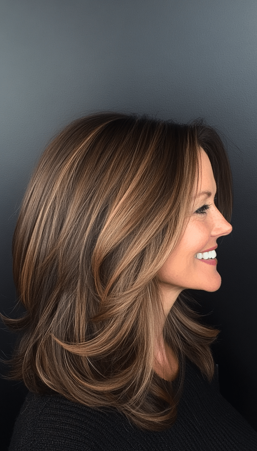 25. Dynamic Duo Tone in Walnut Brown (Haircuts For Older Women With Thinning Hair) - Haircuts For Older Women With Thinning Hair