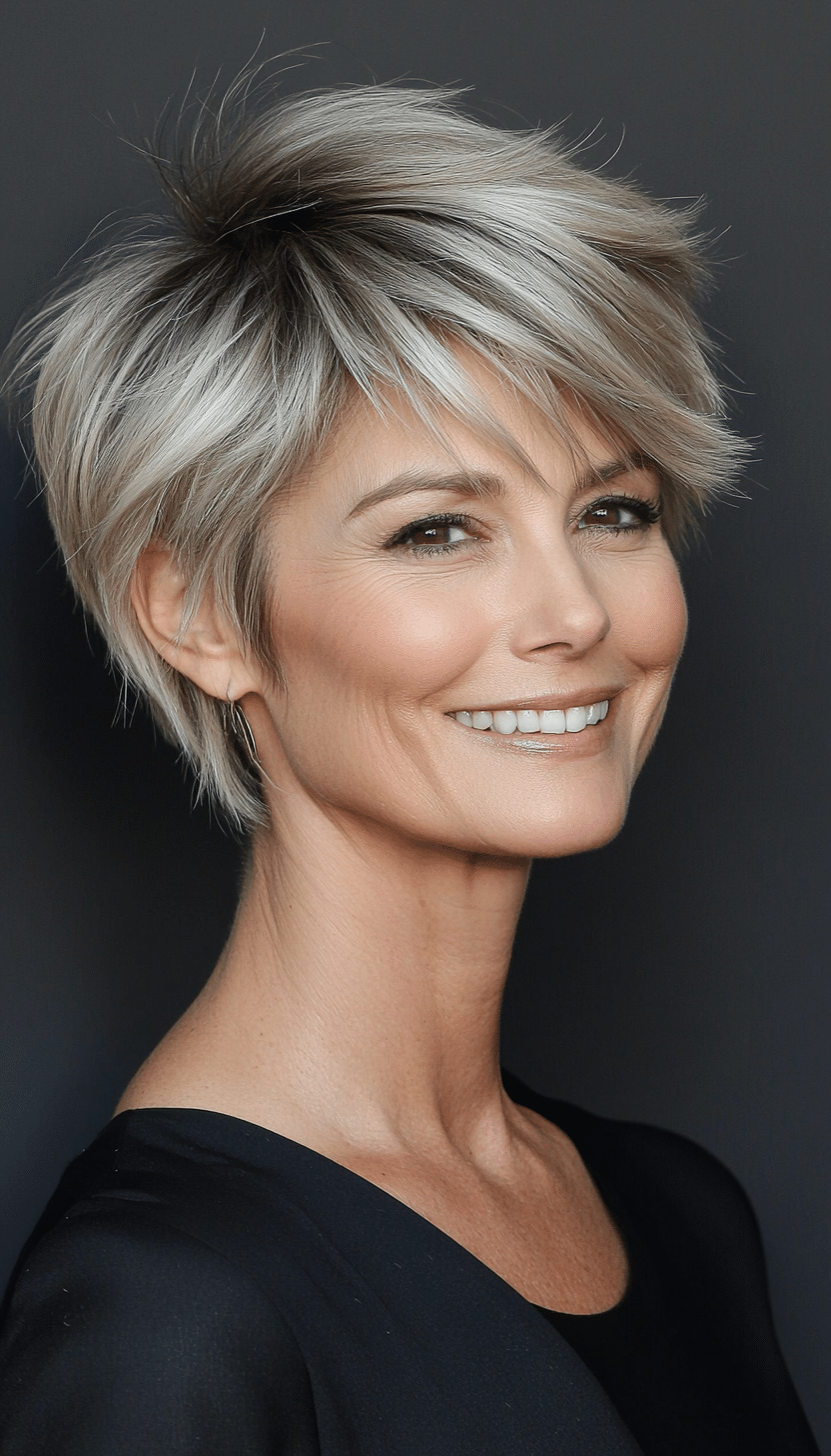 2. Wispy Layered Pixie - Dark Blonde (Hairstyles For Women Over 60 Thin Hair) - Hairstyles For Women Over 60 Thin Hair