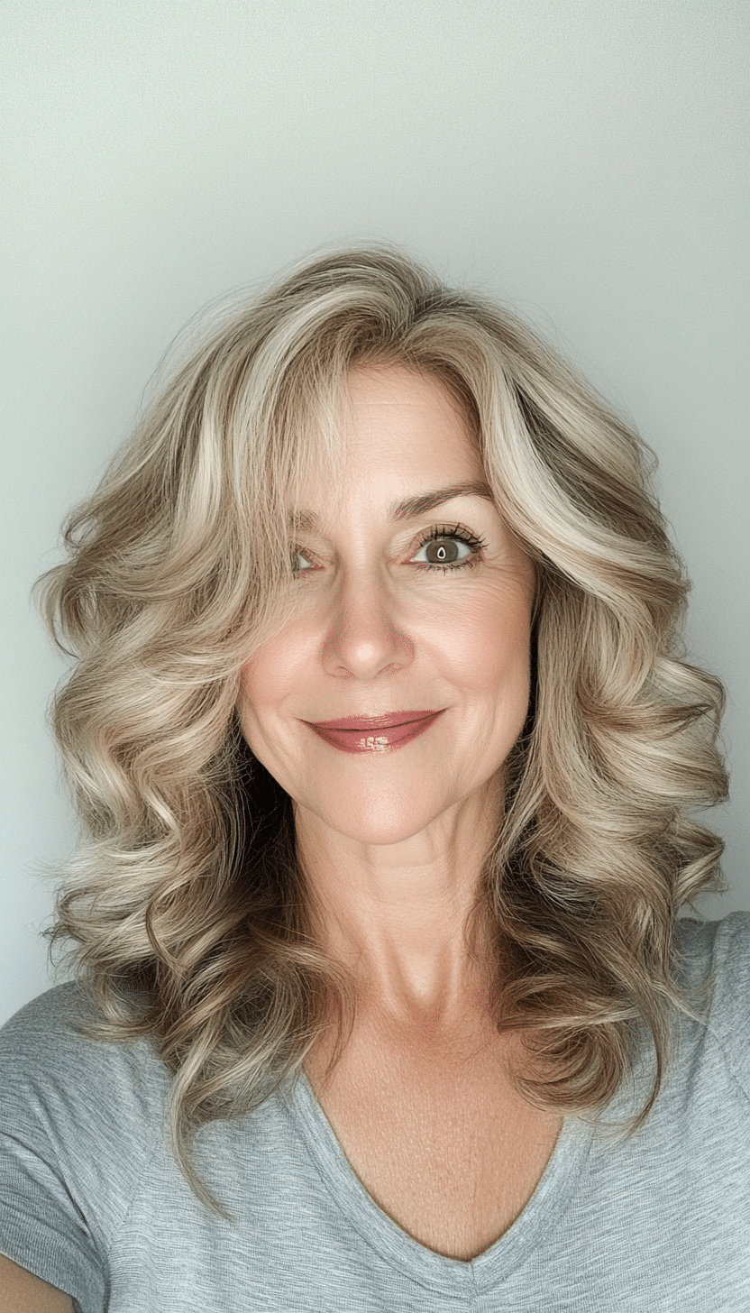 7. Elegant Soft Curls - Honey Blonde (Hairstyles For Women Over 60 Thin Hair) - Hairstyles For Women Over 60 Thin Hair