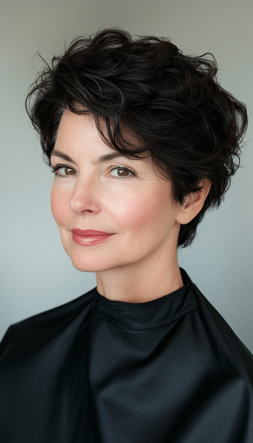 13. Refined Pixie - Soft Black (Hairstyles For Women Over 60 Thin Hair) - Hairstyles For Women Over 60 Thin Hair