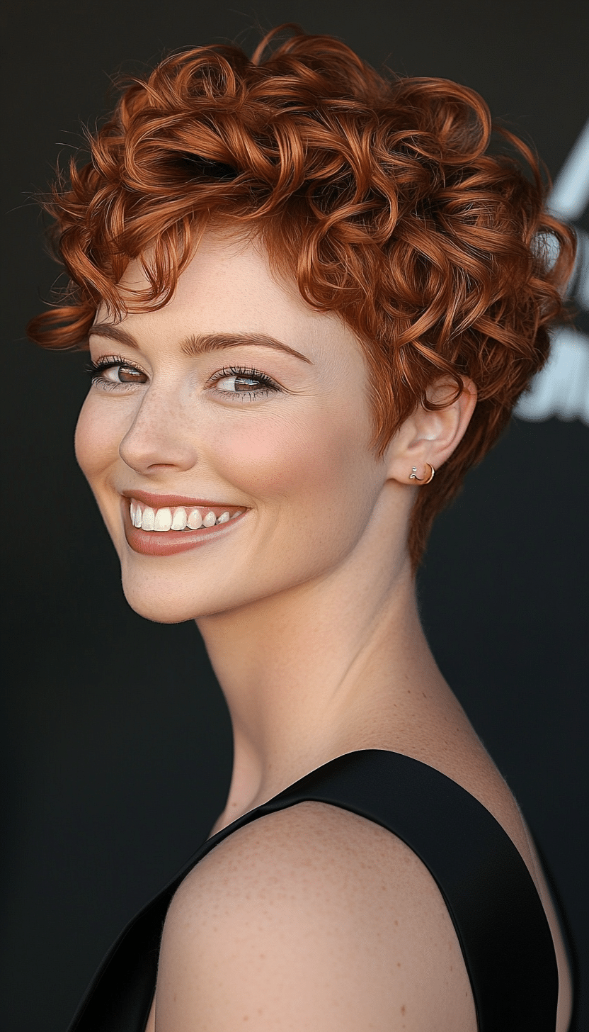 4. Copper Curly Pixie (Very Short Pixie Haircuts) - Very Short Pixie Haircuts