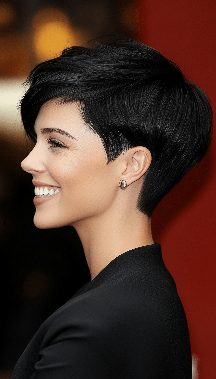 5. Sleek Black Pixie (Very Short Pixie Haircuts) - Very Short Pixie Haircuts