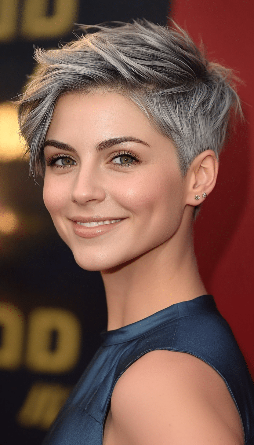 11. Natural Gray Textured Pixie (Very Short Pixie Haircuts) - Very Short Pixie Haircuts