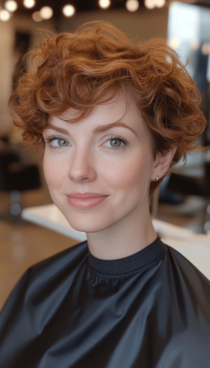 15. Chestnut Curly Pixie (Very Short Pixie Haircuts) - Very Short Pixie Haircuts