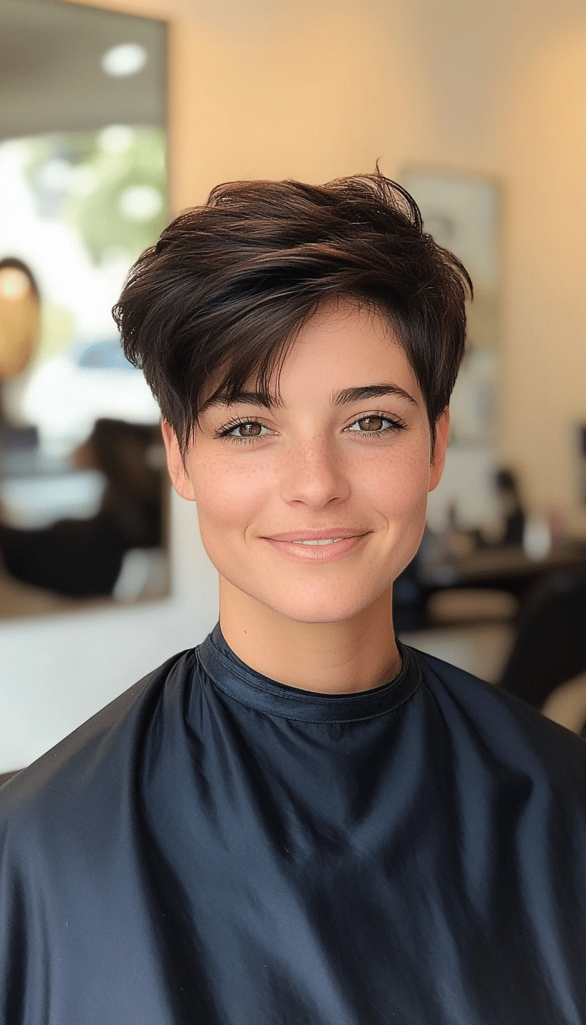 25. Layered Espresso Pixie (Very Short Pixie Haircuts) - Very Short Pixie Haircuts