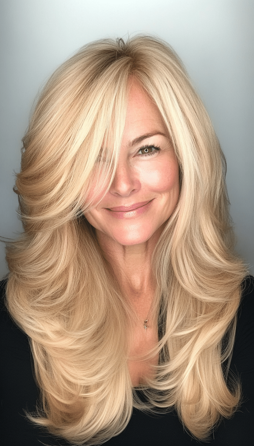 12. Sandy Blonde Rounded Layers (Layered Haircuts For Women Over 60) - Layered Haircuts For Women Over 60