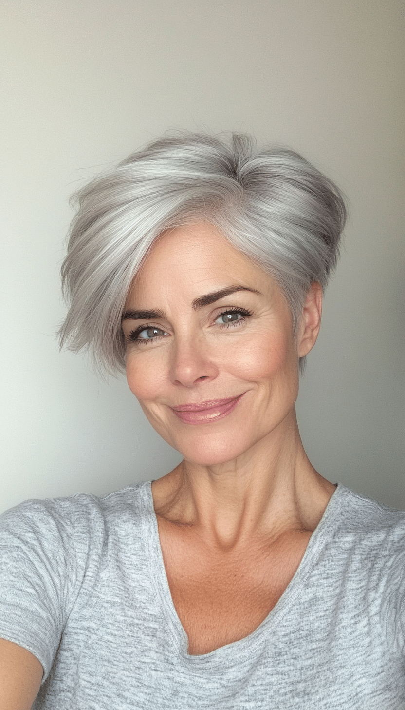 1. Silver Pixie Elegance (Hairstyles For Older Women) - Hairstyles For Older Women