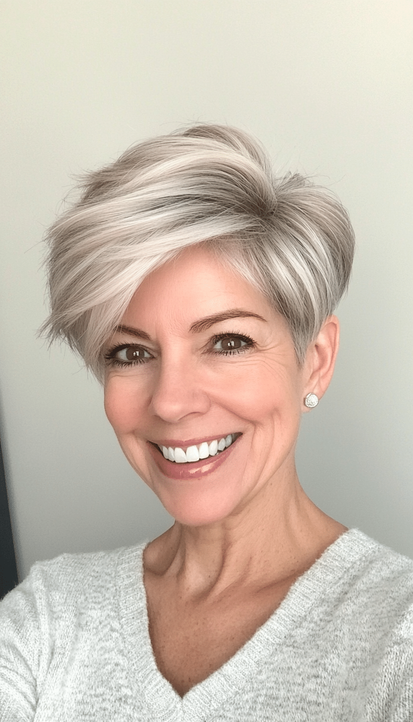 1. Soft Ash Pixie (Shorter Hairstyles For Older Women) - Shorter Hairstyles For Older Women