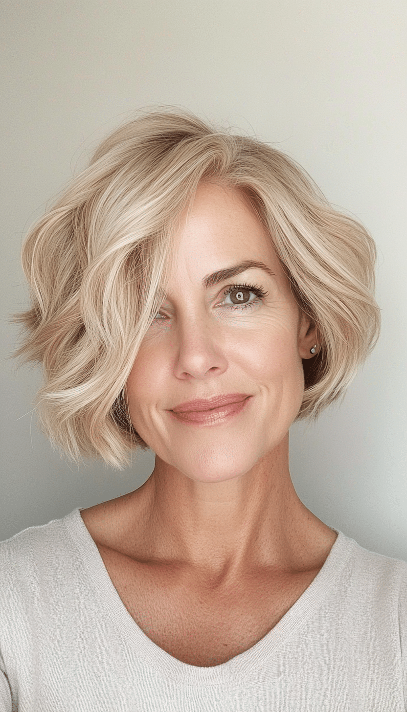 15. Warm Blonde Tousled Crop (Shorter Hairstyles For Older Women) - Shorter Hairstyles For Older Women