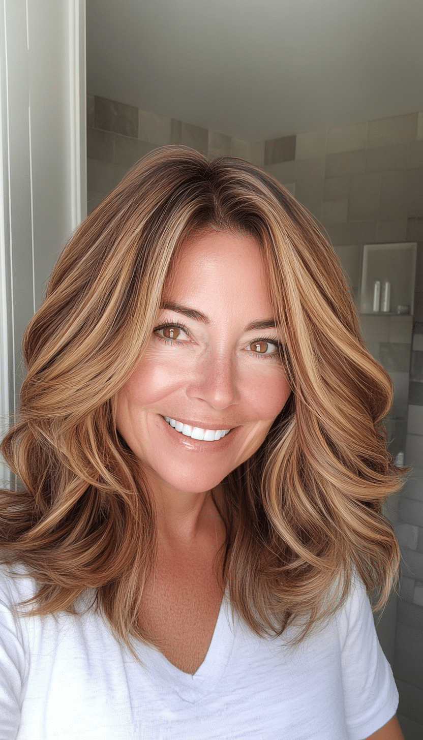 8. Soft Caramel Swirls (Cool Hairstyles For Older Women) - Cool Hairstyles For Older Women