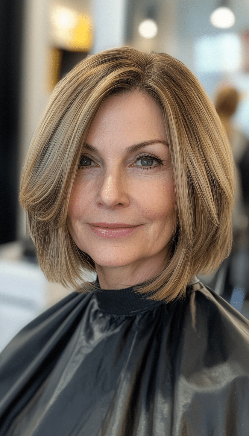 10. Bronze Beauty Bob (Cool Hairstyles For Older Women) - Cool Hairstyles For Older Women