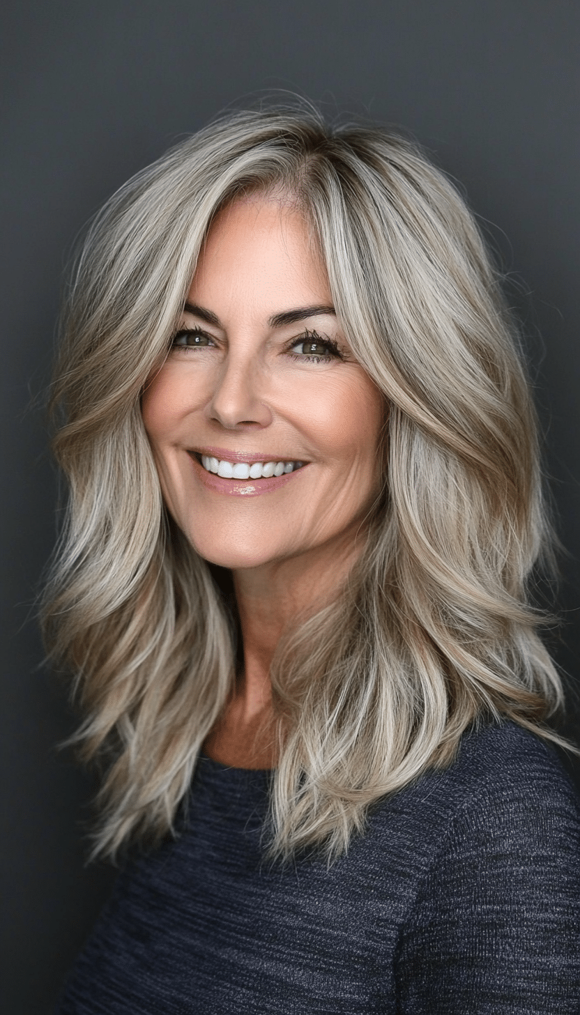 19. Breezy Blonde Highlights (Cool Hairstyles For Older Women) - Cool Hairstyles For Older Women
