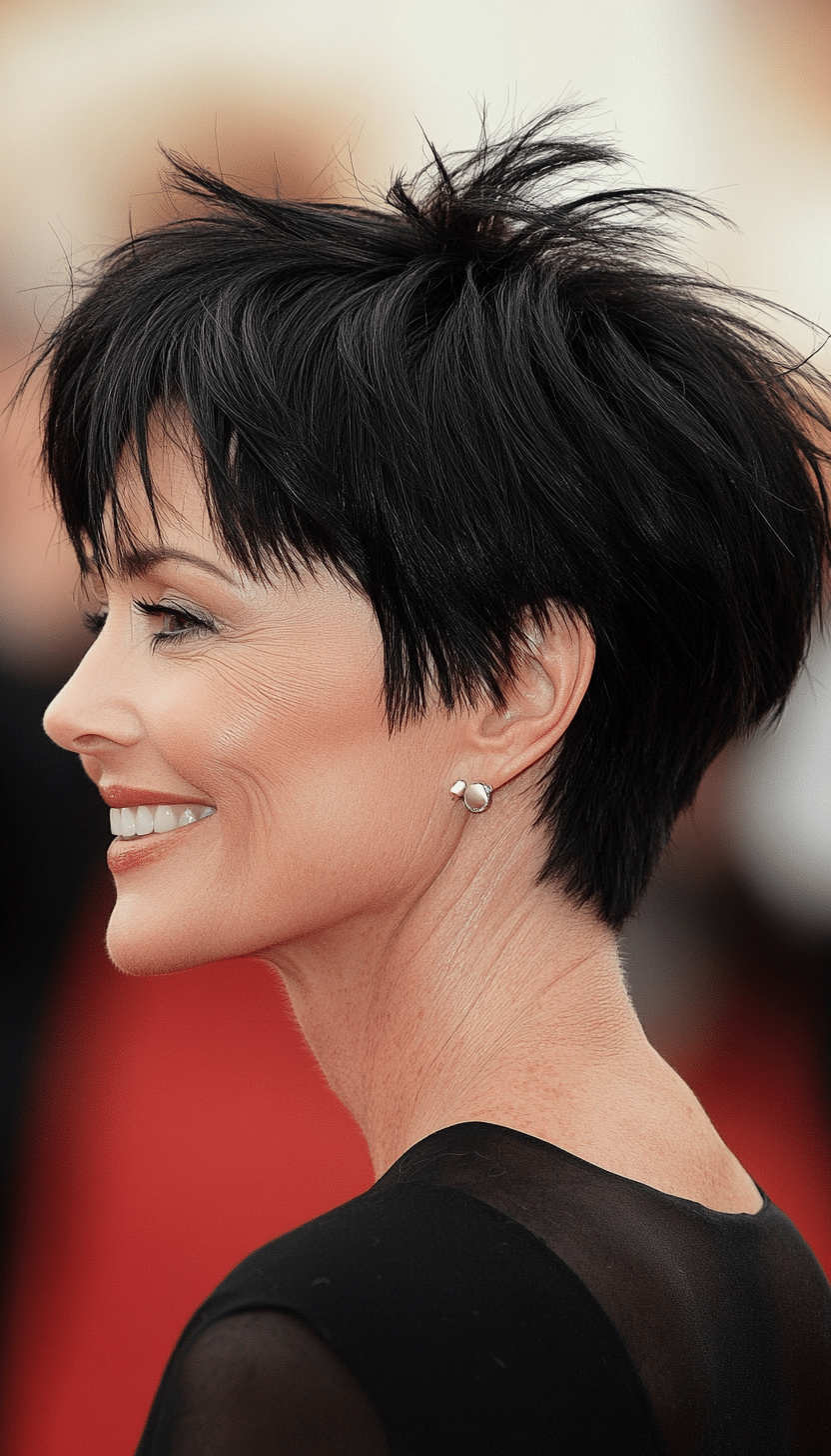 21. Natural Black Pixie (Cool Hairstyles For Older Women) - Cool Hairstyles For Older Women