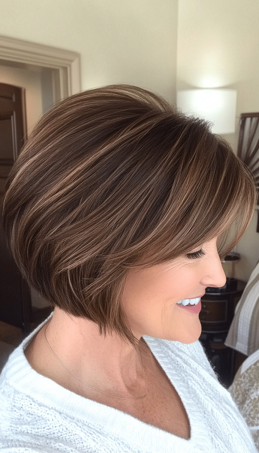 14. Sophisticated Crop Cool Brown (Haircuts For Women Over 50 With Thick Hair) - Haircuts For Women Over 50 With Thick Hair