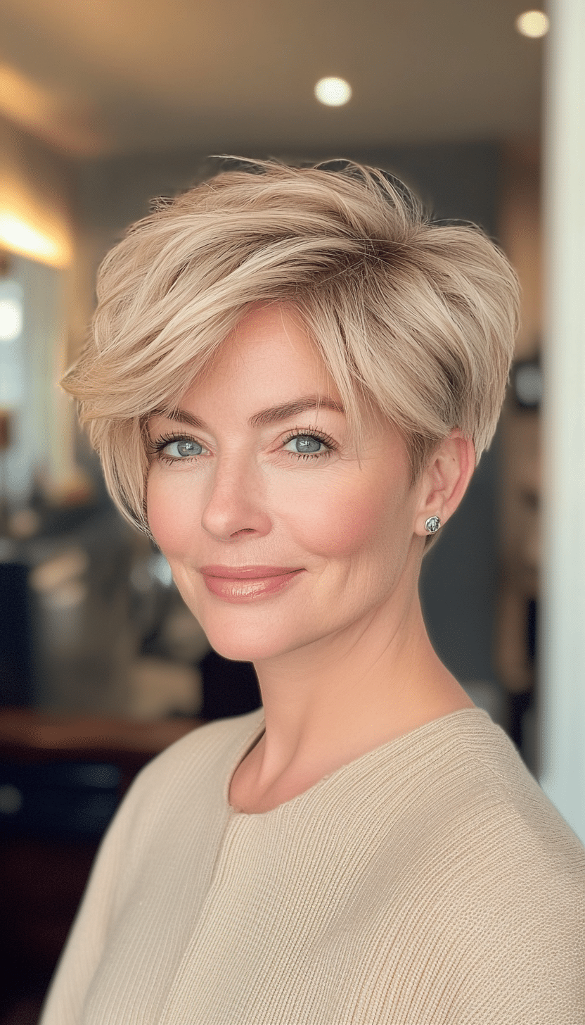 1. Ash Blonde Textured Pixie (Short Haircuts For Women Over 60 With Fine Hair) - Short Haircuts For Women Over 60 With Fine Hair