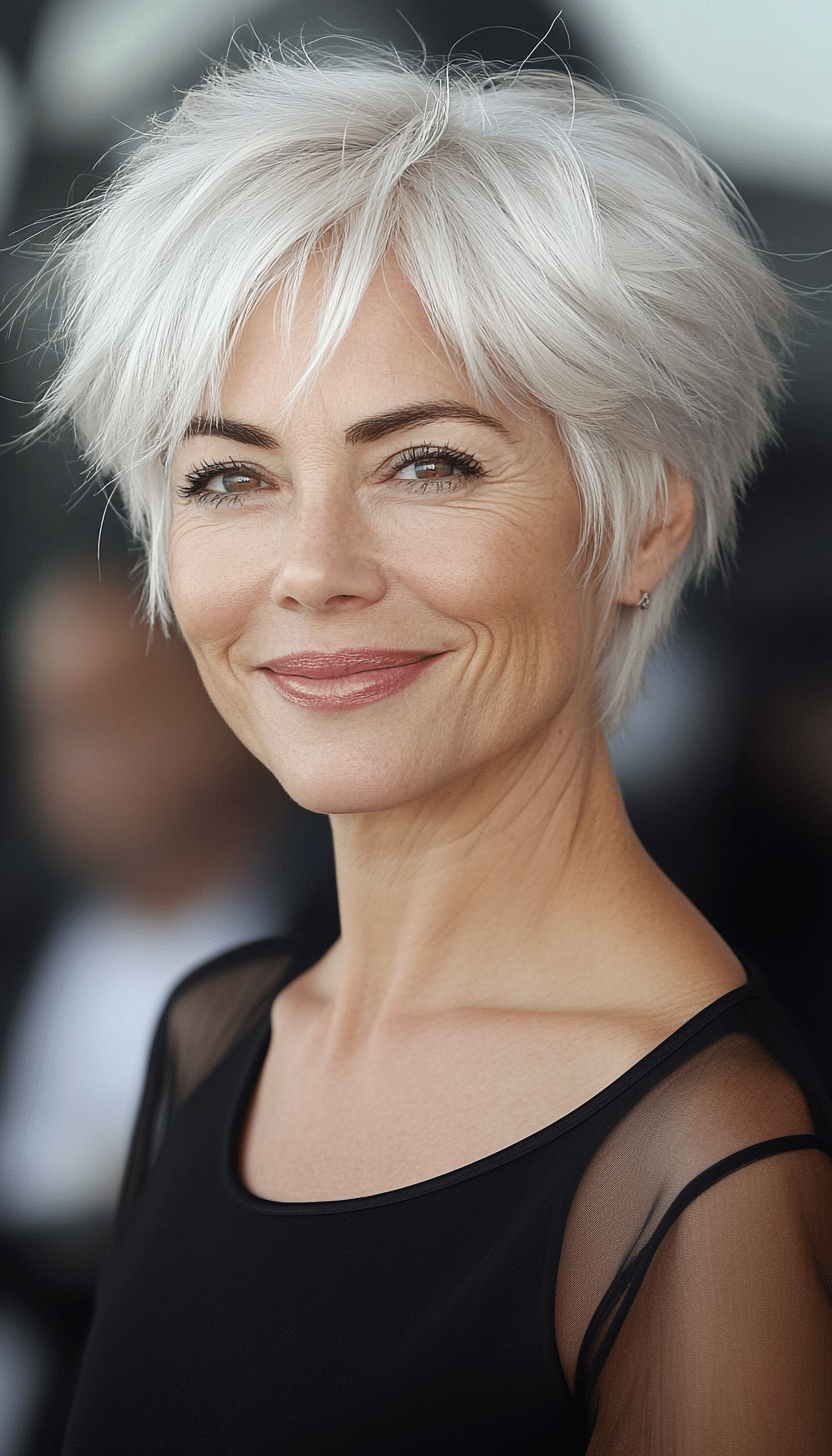 4. Platinum Wispy Pixie (Short Haircuts For Women Over 60 With Fine Hair) - Short Haircuts For Women Over 60 With Fine Hair